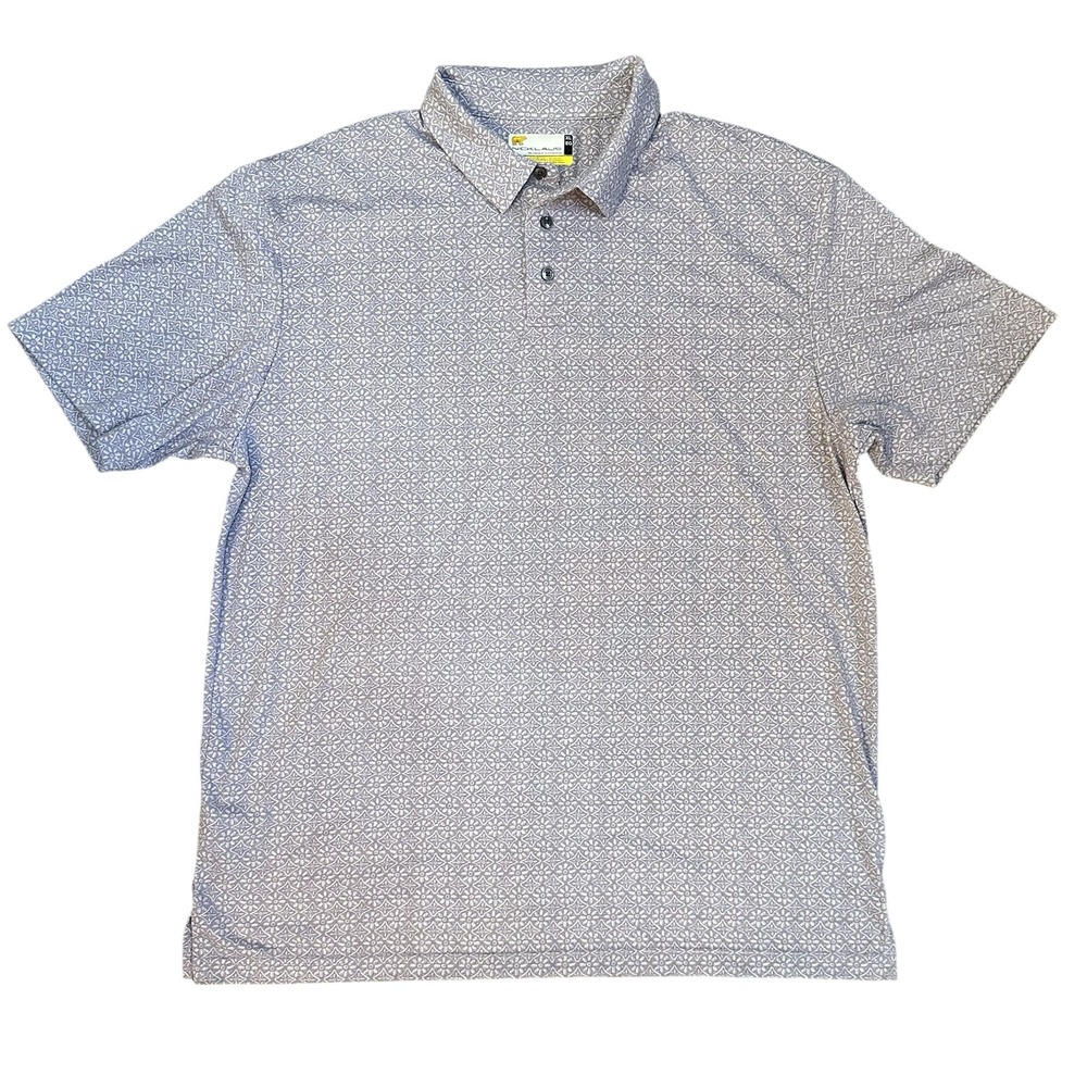 Jack Nicklaus‎ Geo Print Polo Shirt Men's XL Golf Apparel Lavender Purple